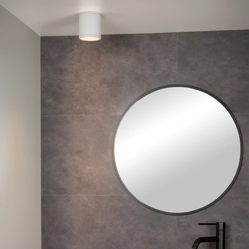 Lucide AVEN - Deckenstrahler Badezimmer - Ø 9 cm - 1xGU10 - IP65 - Weiß - Atmosphäre 1
